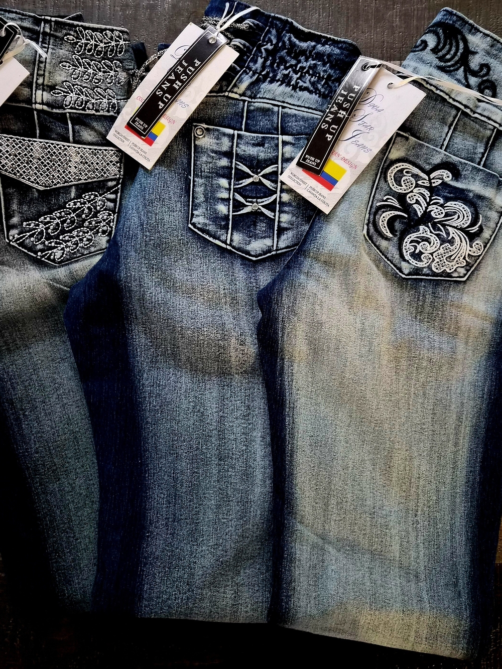 ~BUNDLE~ Lot 3 Pr Diva Star Push Up Skinny Jeans ~ Sz 5 (26/28" W x 30 L) BNWT